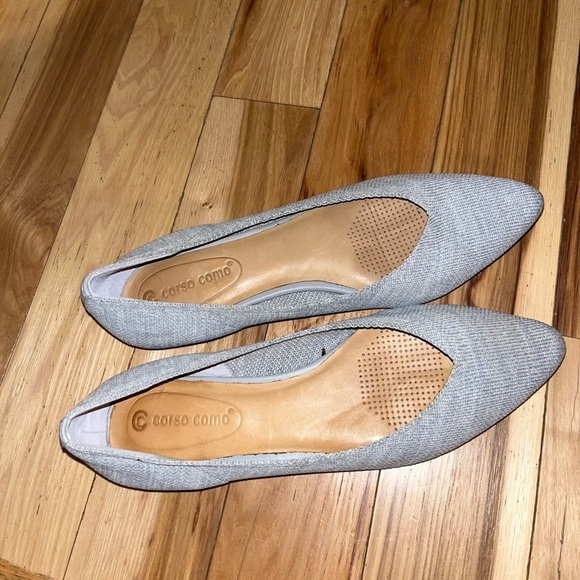 Grey Corsica Como pointed toe flats - Picture 2 of 4